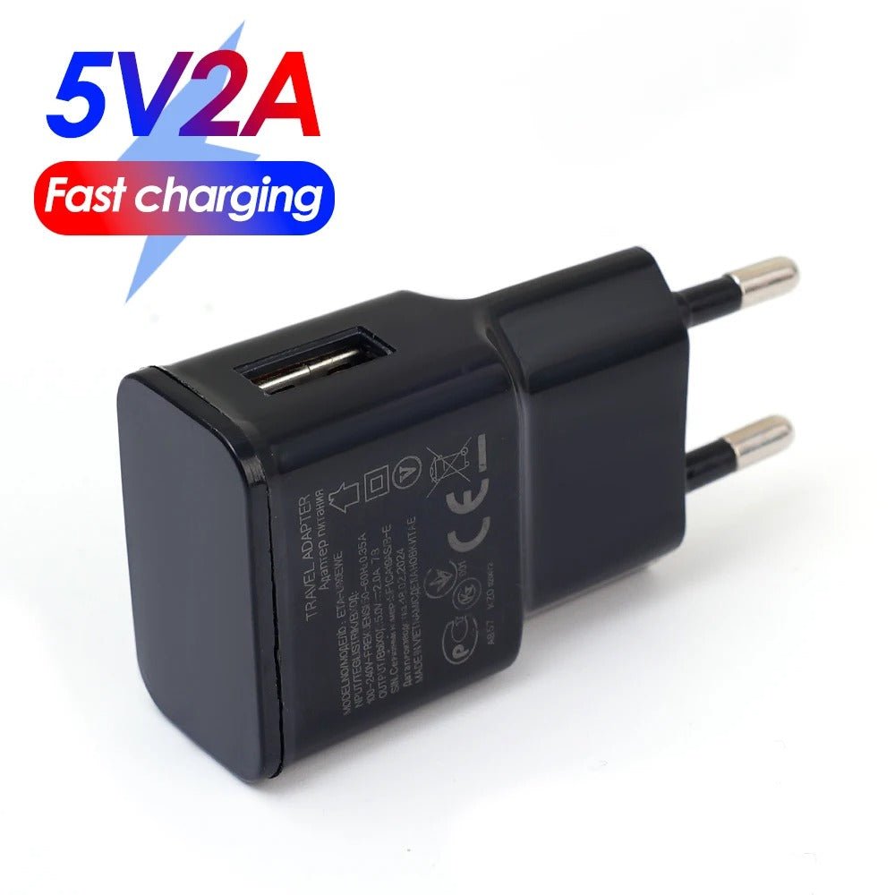 5V 2A Fast Charging USB Wall Charger | Travel Power Adapter for Samsung Devices
