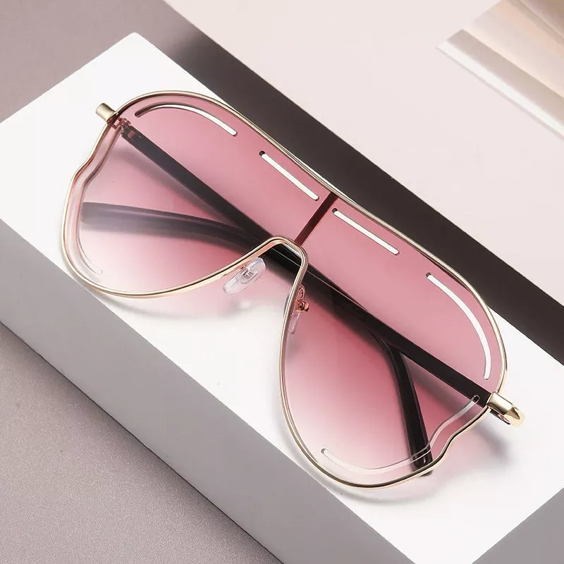 Oversized Aviator Gradient Sunglasses