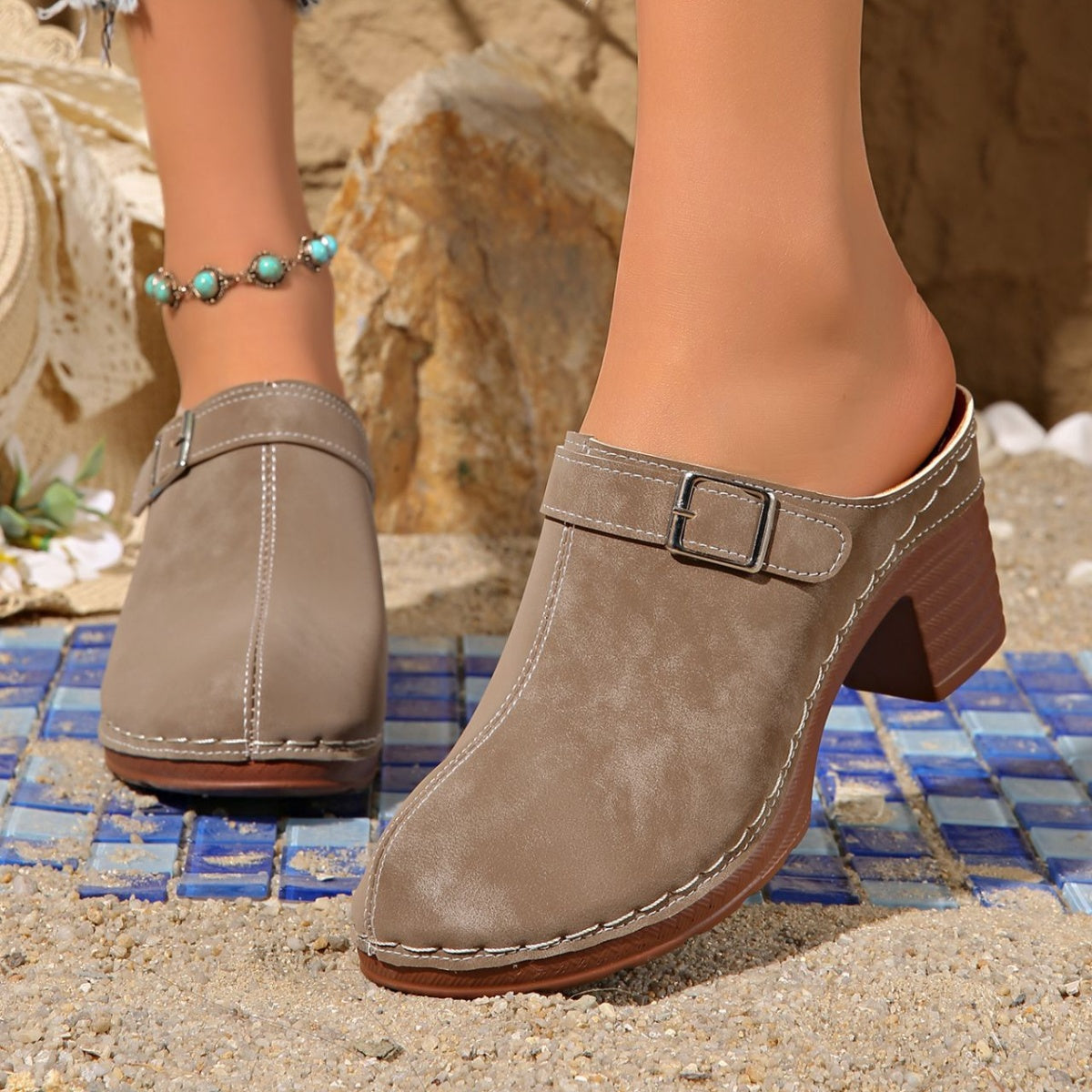 Round Toe Platform Slip-Ons