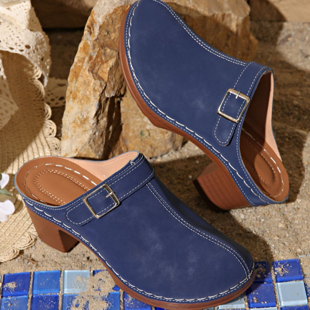 Round Toe Platform Slip-Ons
