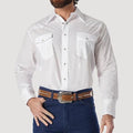 White Pearl Snap | Wrangler Mens