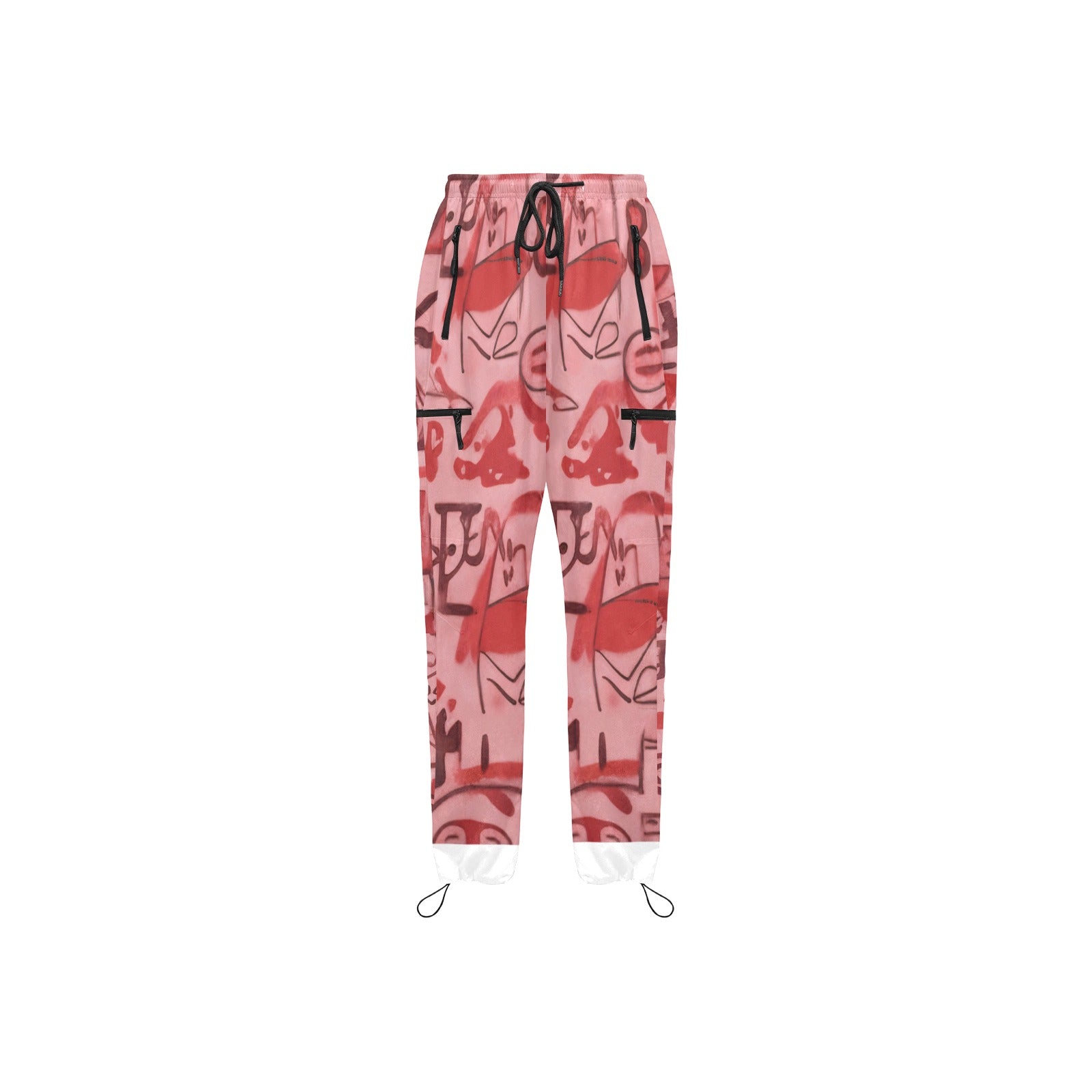 Pink Graffiti scribbles Women's Quick Dry Sweatpants(L65) CREATED BY DESIGNS BY KIEKIE