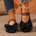 Bow Decor Round Toe Slip-Ons