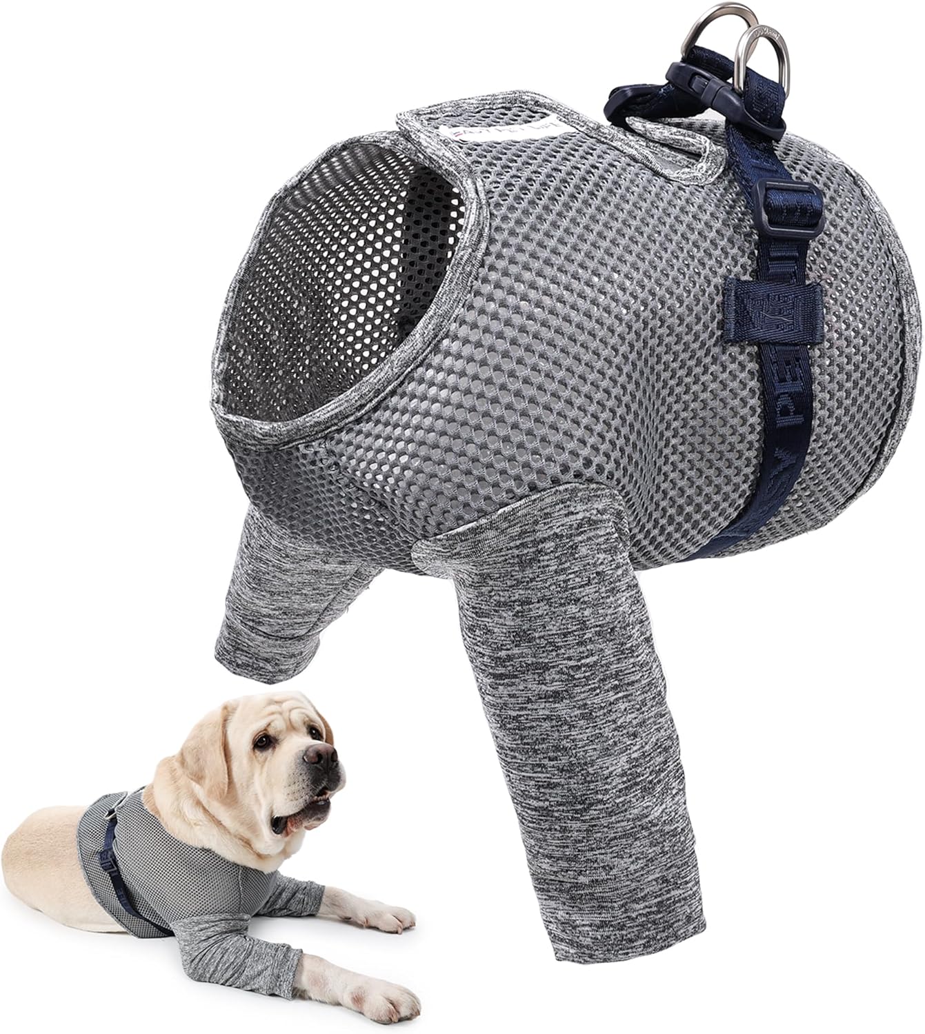 Dog Recovery Sleeves - Soft Dog Surgery Recovery Sui, Breathable & Adjustable Post-Op Vest, Protects Your Dog's Elbows from Chafing and Stop Licking, Summer Cooling Recovery Suit (M)