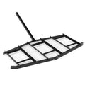 84 inch Wide Driveway Drag Tow Behind Landscape Leveling Rake with Reinforced Bars-Black
