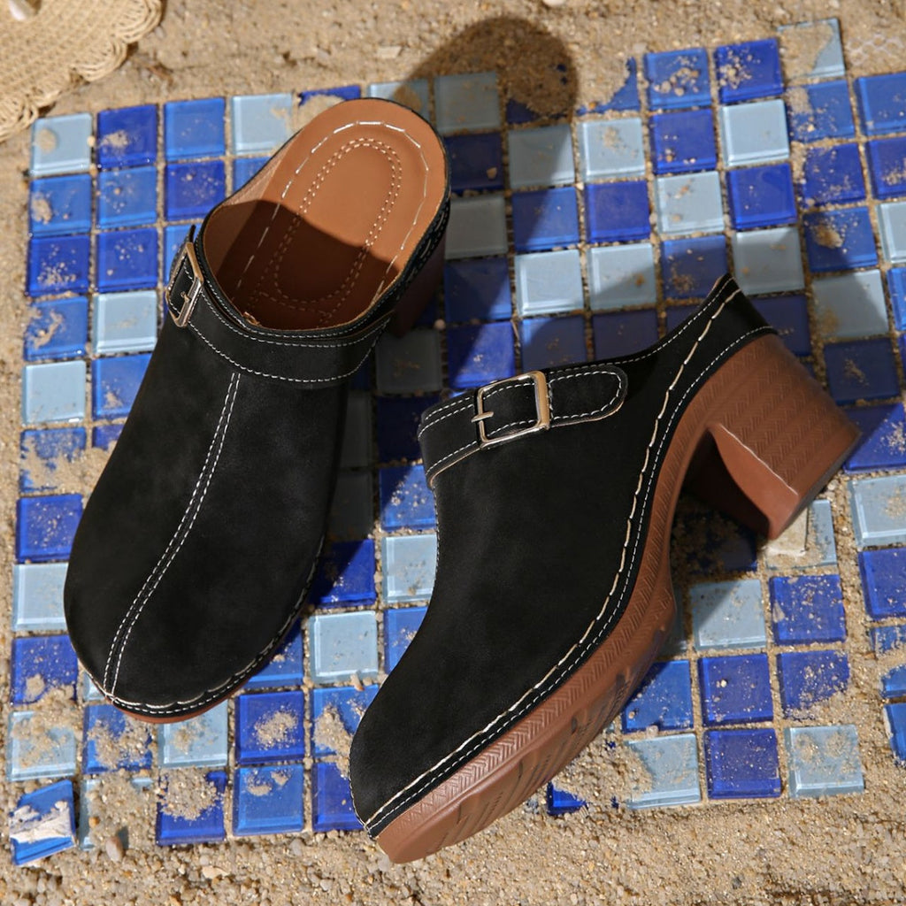 Round Toe Platform Slip-Ons