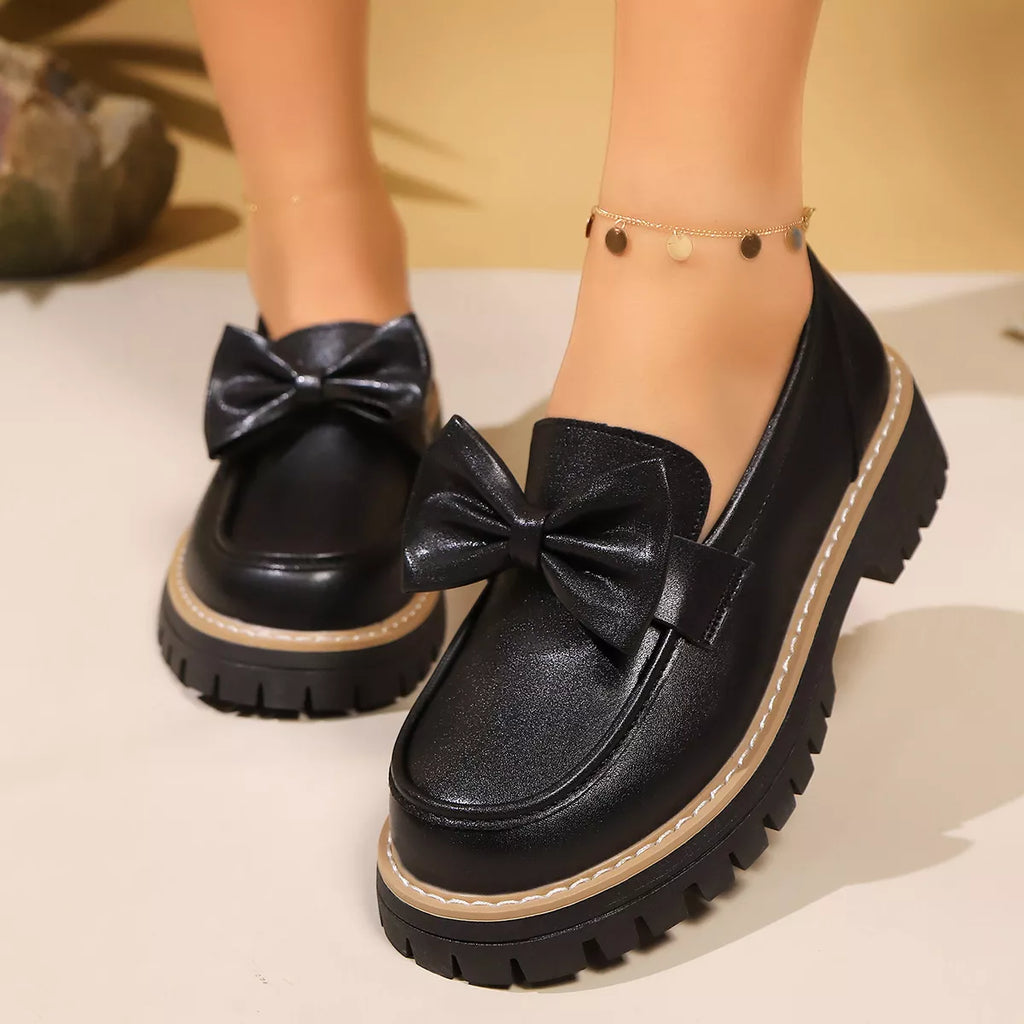 Bow Decor Chunky Loafers