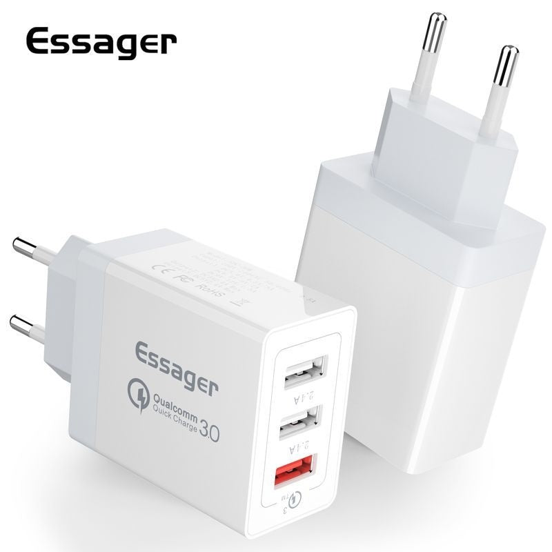 Three-Port USB Fast Charge 30WQC30 Mobile Phone Charger