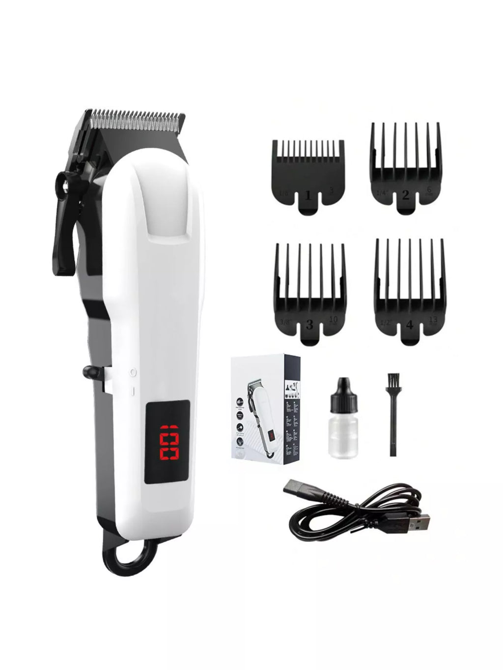 Cordless Hair Clipper with LED Display
