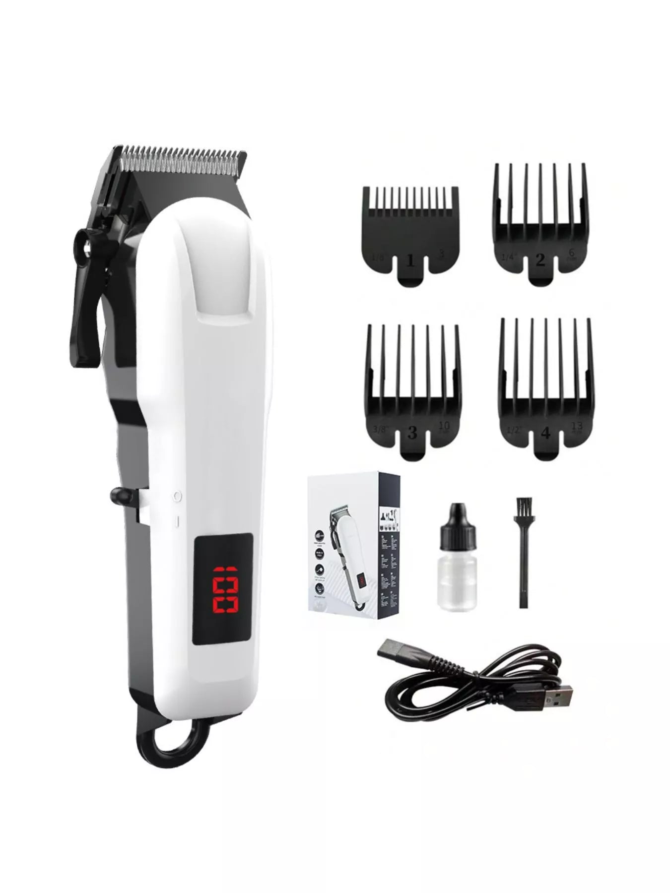 Cordless Hair Clipper with LED Display