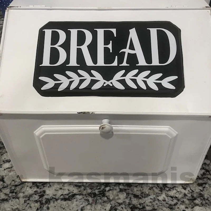 Farmhouse Bread Box Sticker | Kitchen Pantry Label Decal
