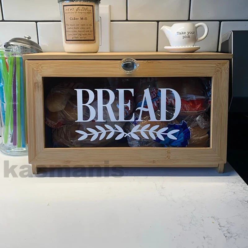Farmhouse Bread Box Sticker | Kitchen Pantry Label Decal