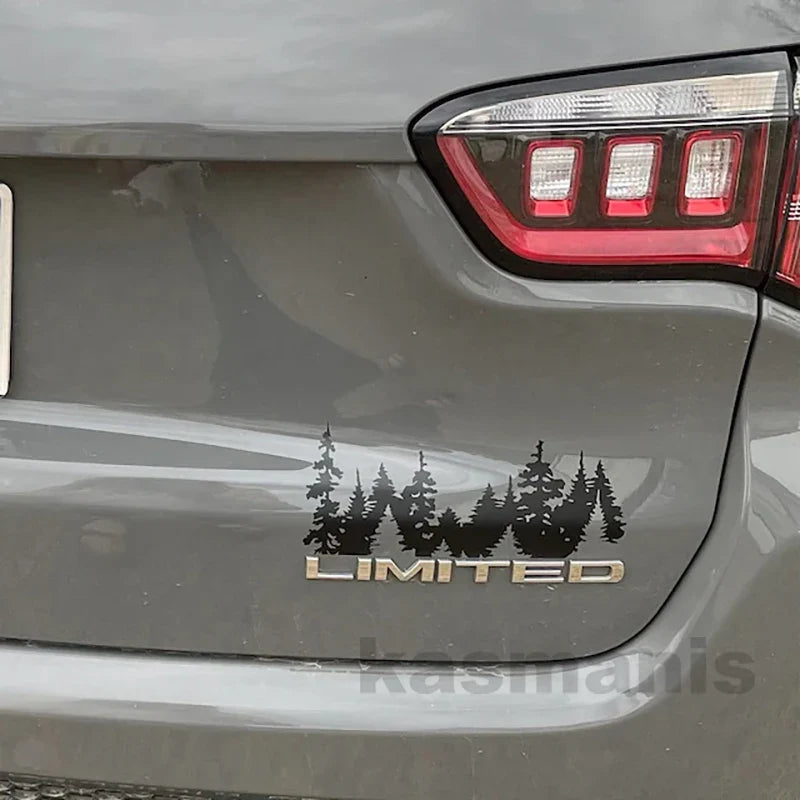 Mountain Forest Trees Vinyl Sticker Decal | Nature Adventure Wall Art for Car Laptop Window