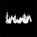 Mountain Forest Trees Vinyl Sticker Decal | Nature Adventure Wall Art for Car Laptop Window