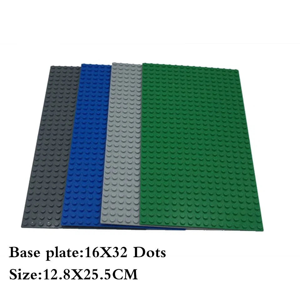 Classic Building Block Baseplates | 3-Pack Compatible Base Plates for Creative Construction Toys