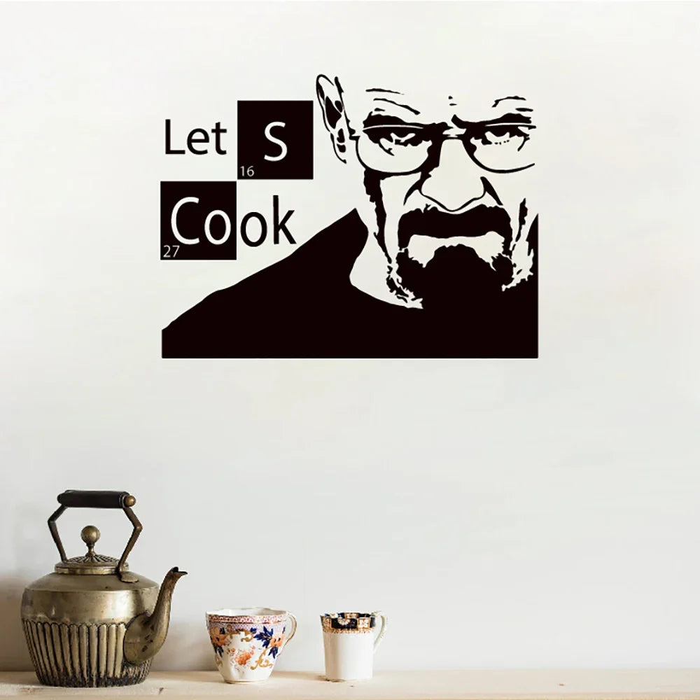 Instant Pot Vinyl Sticker | Kitchen Lets Cook Pressure Cooker Decal, Breaking Bad Heisenberg Waterproof Sticker