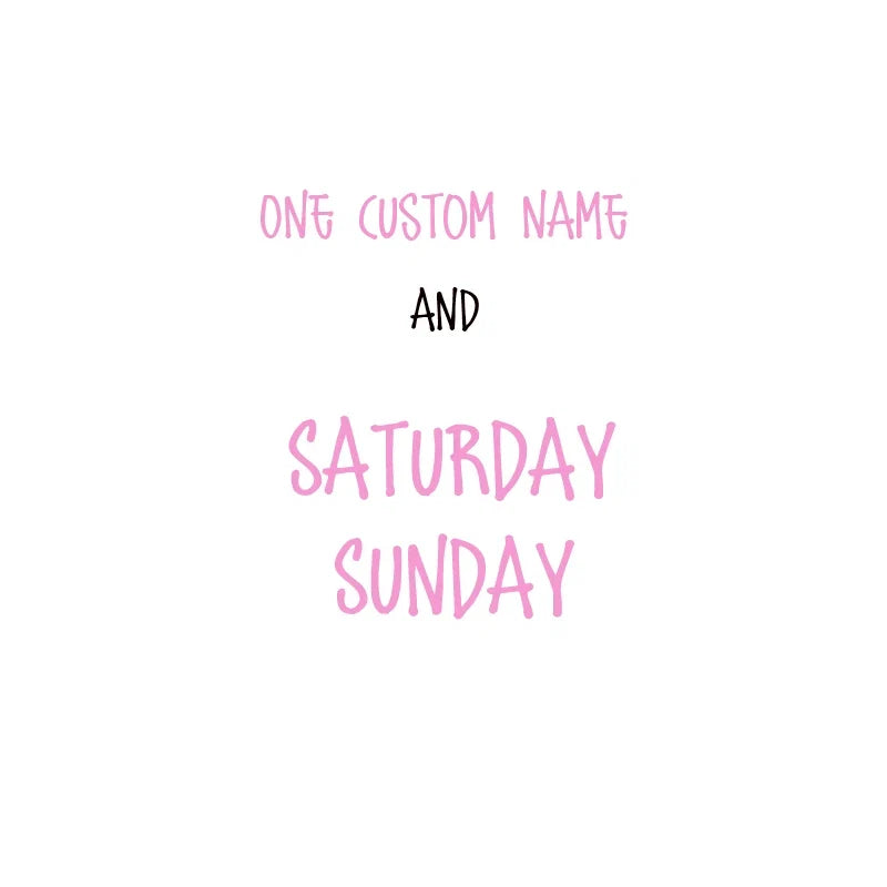 Days of the Week Labels | Personalized Vinyl Decals for Drawer and Storage Organization
