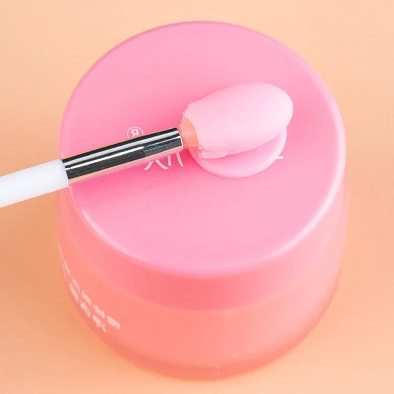 Silicone Lip Balm Brush with Sucker Dust Cover | Portable Makeup Applicator