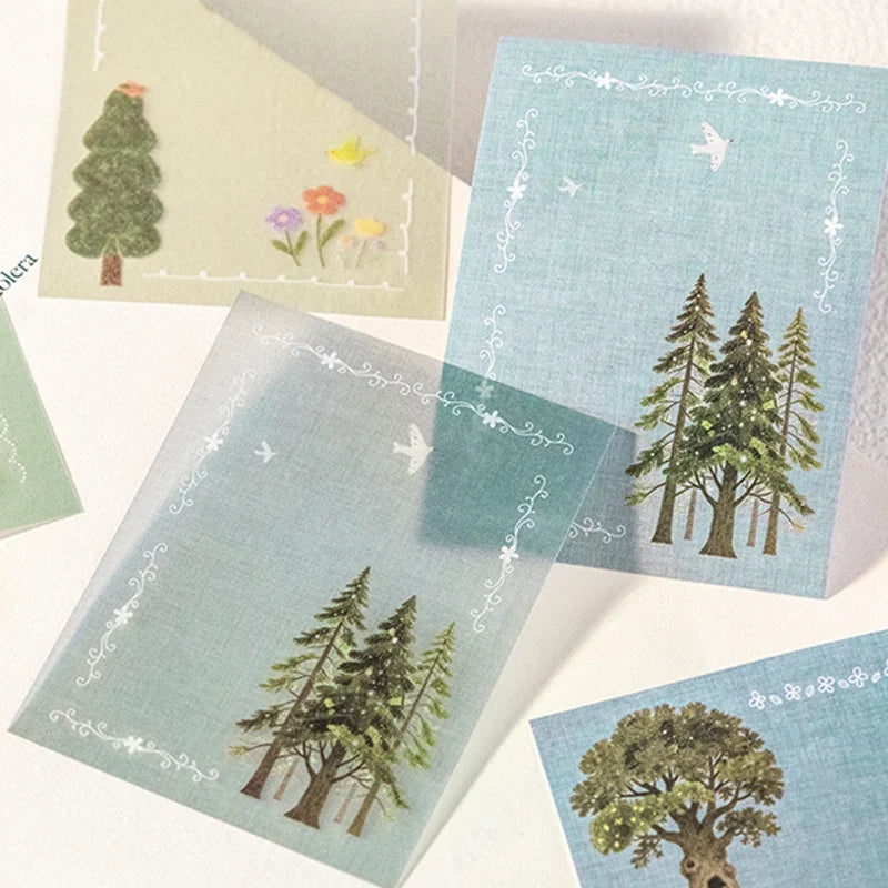 Mr.Paper Light Sleep Manuscript Sticker Pack | Hand-Drawn Base Stickers for Journal Decor