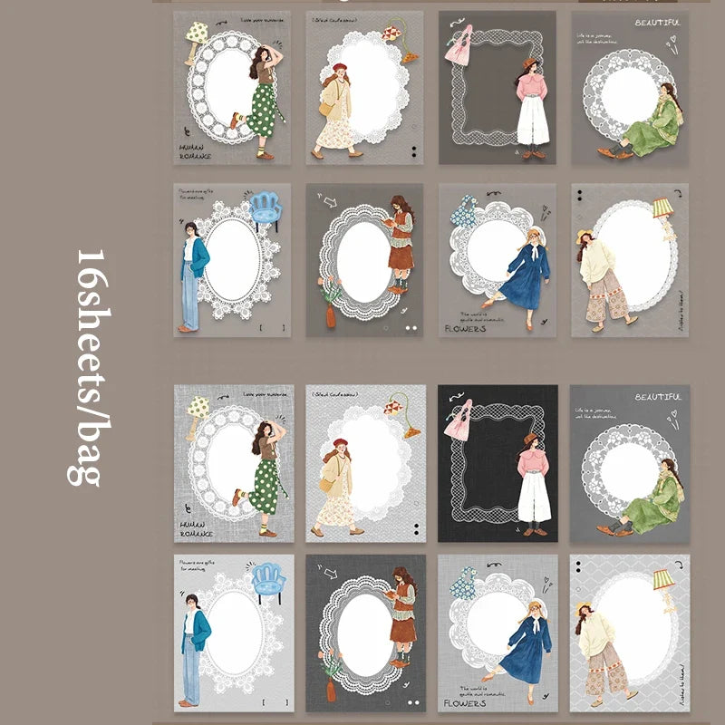 Mr.Paper Light Sleep Manuscript Sticker Pack | Hand-Drawn Base Stickers for Journal Decor