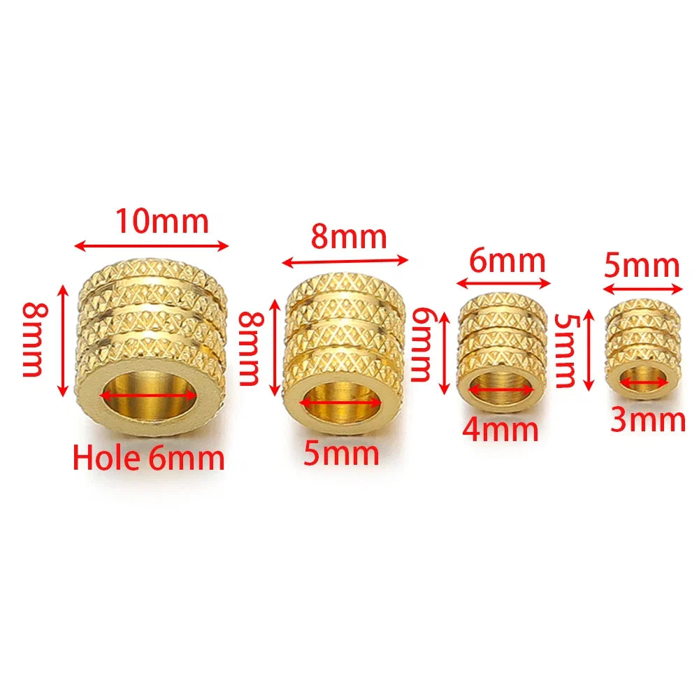10Pcs Stainless Steel Big Hole Spacer Beads | DIY Jewelry Findings for Bracelets and Necklaces