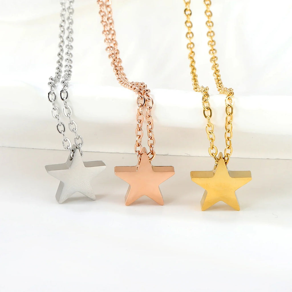 Star Pendant Necklace | Classic Tiny Star Choker for Women and Girls