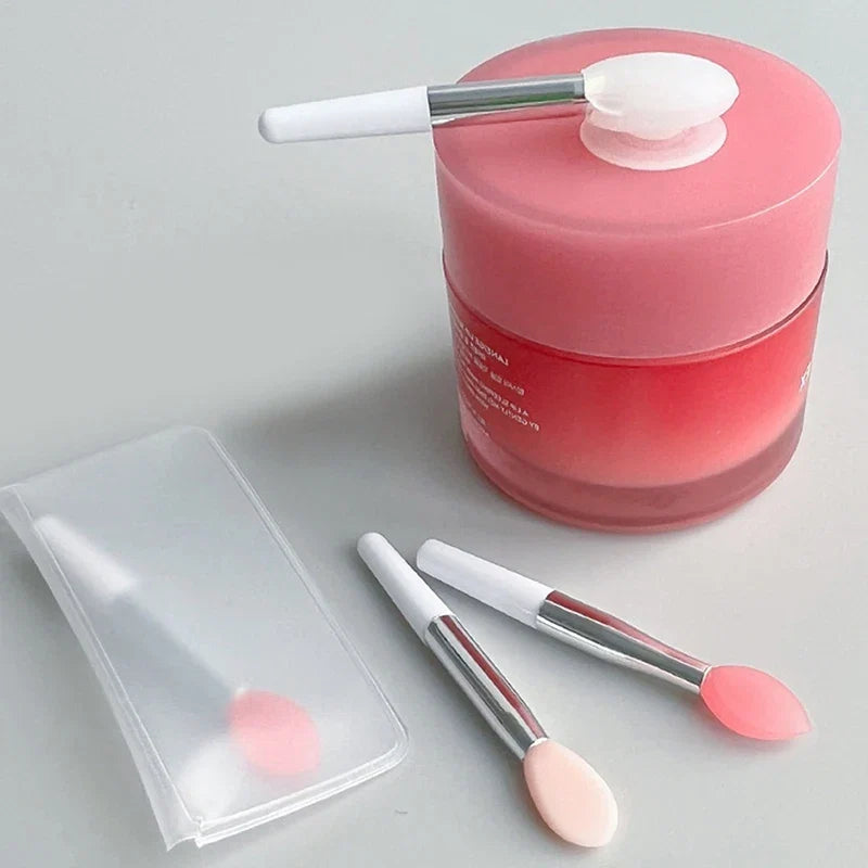 Silicone Lip Balm Brush with Sucker Dust Cover | Portable Makeup Applicator