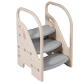Adjustable 3-Step Helper Stool with Safety Handles and for kids
