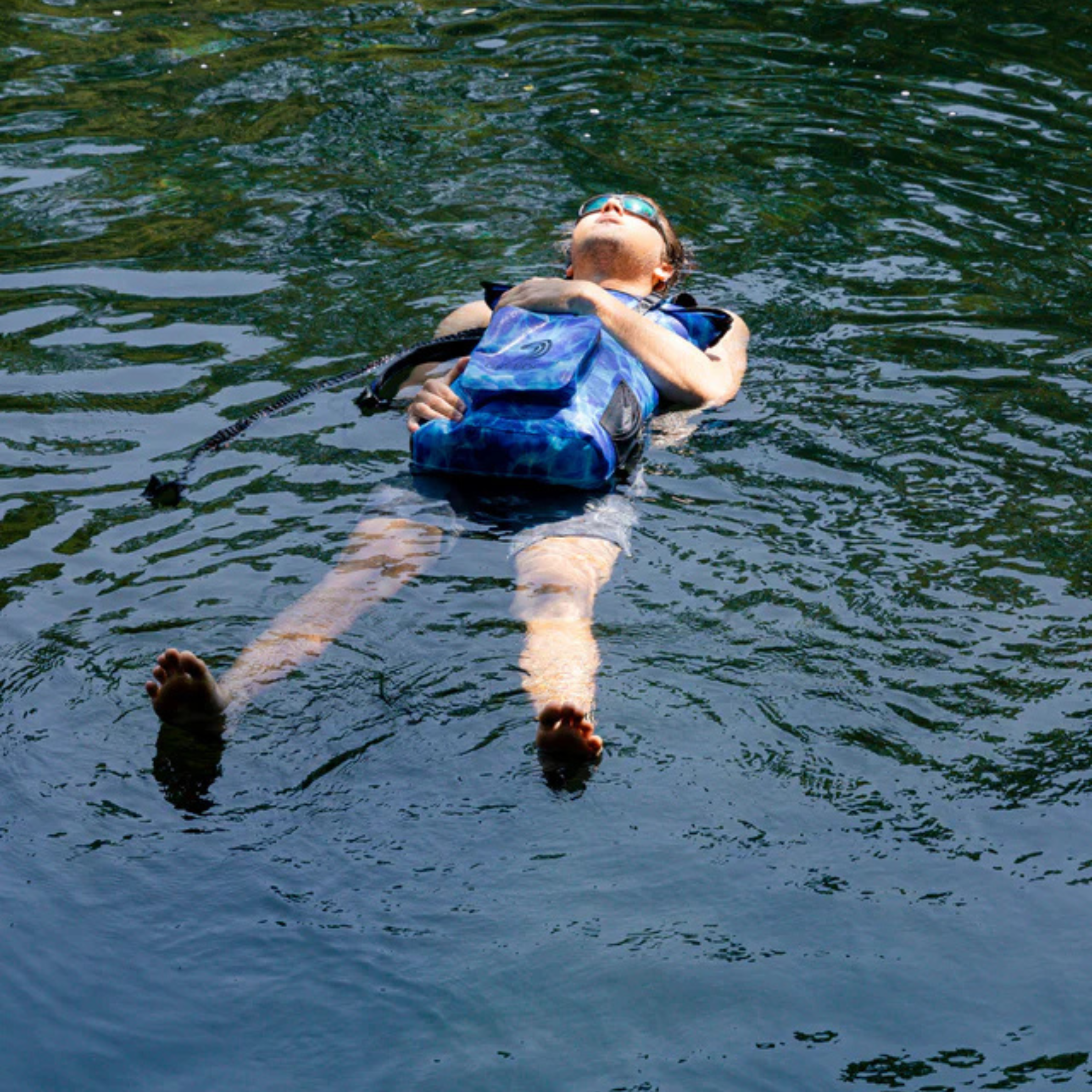 Waterproof Floating Backpack Dry Bag - Ocean Blue
