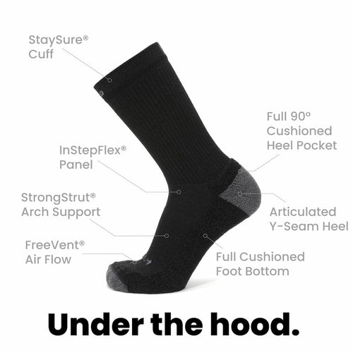 8 Pairs Carbon - Casual Crew Midweight Merino Wool Sock