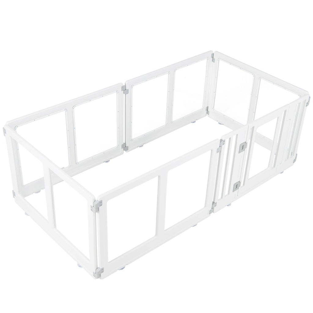 Clear Plastic Dog Playpen with Door - 8 Panel