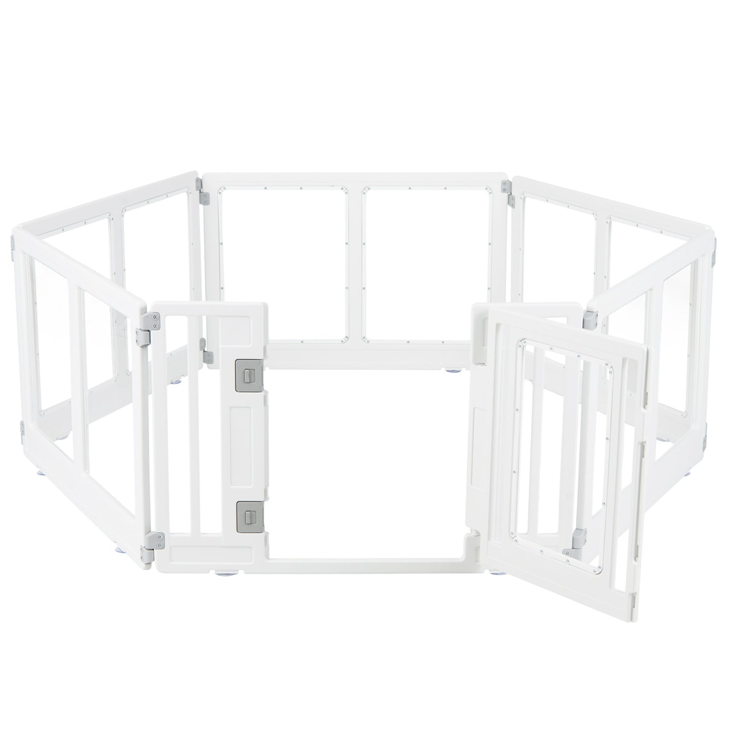 Clear Plastic Dog Playpen with Door - 8 Panel