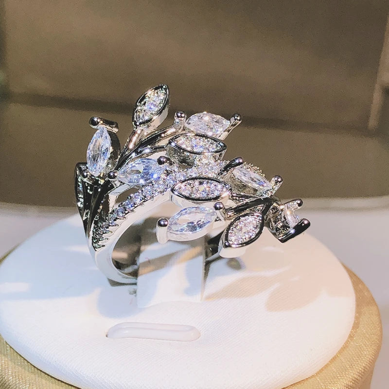 925 Silver Eternity Promise Crystal Ring | AAA Zircon Engagement Wedding Band