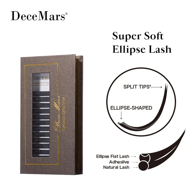 Super Soft Ellipse Flat Eyelash Extension | DeceMars