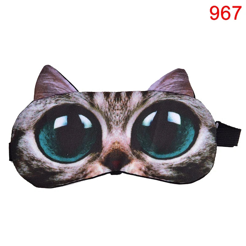 Cute Cat Dog Sleep Mask | Soft Eye Cover for Natural Sleeping