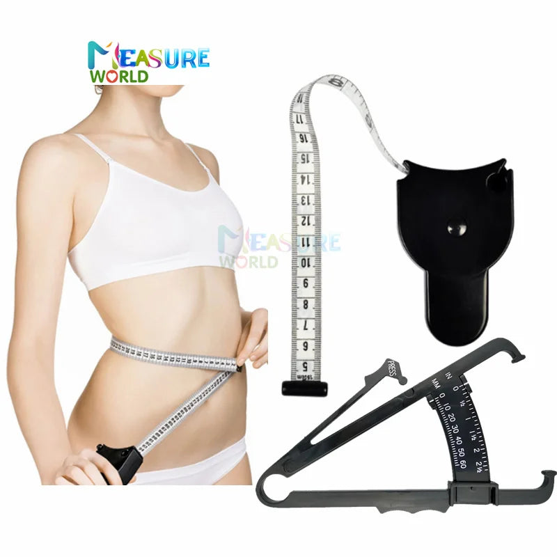 Body Fat Caliper with Measuring Tape | Body Fat Tester and Measurement Tool