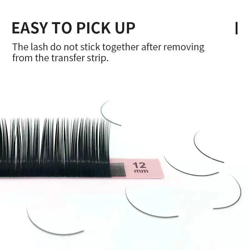 NATUHANA Mink Lashes Mix 8-15 mm 16 Lines Handmade Eyelash Extension | Natural Soft Faux Lash Supplies