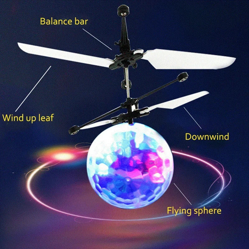 Flying Ball Toy with LED Lights | Infrared Induction Floating Helicopter