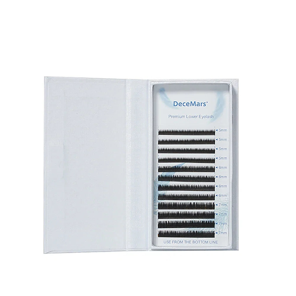 DeceMars Lower Lash Extension 5mm 6mm 7mm | Under Eye Eyelash Supplies
