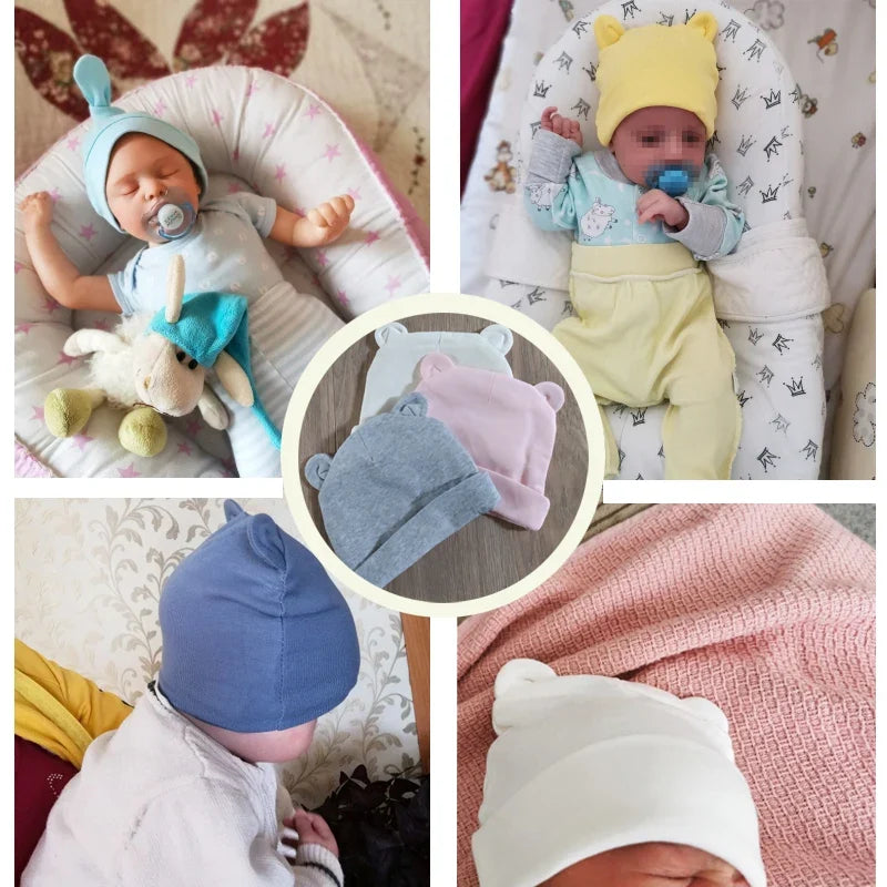 Soft Cotton Newborn Beanie Hat | Unisex Baby Cap for 0-12 Months