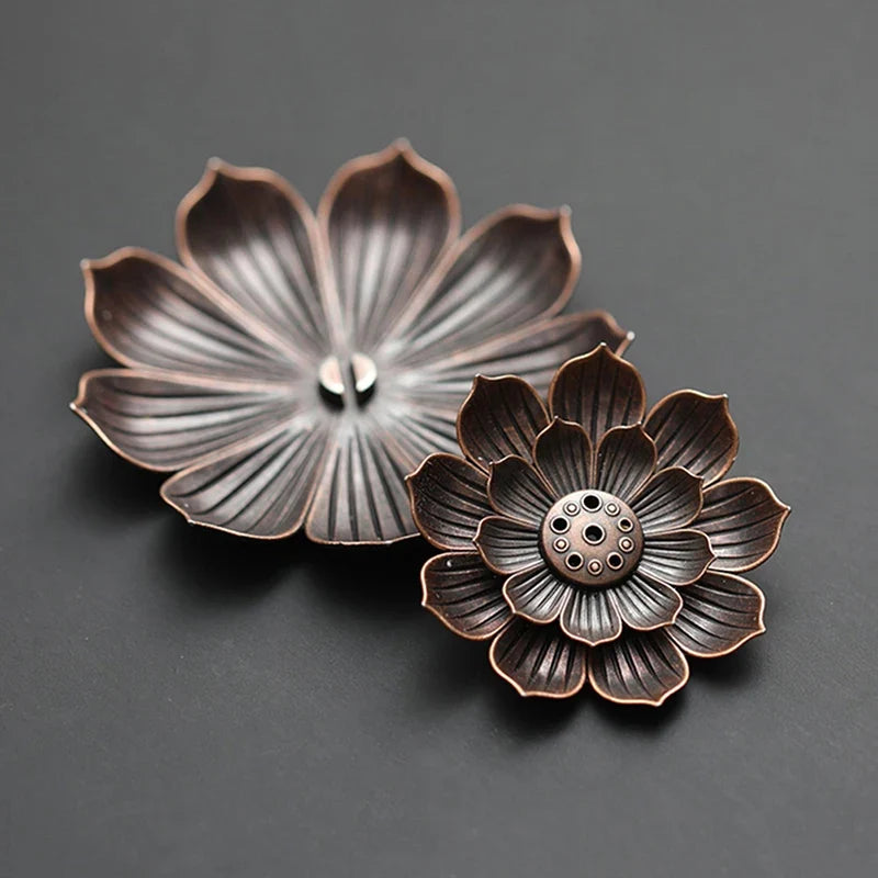 Aluminium Alloy Incense Burner Plate | Lotus Incense Stick Holder