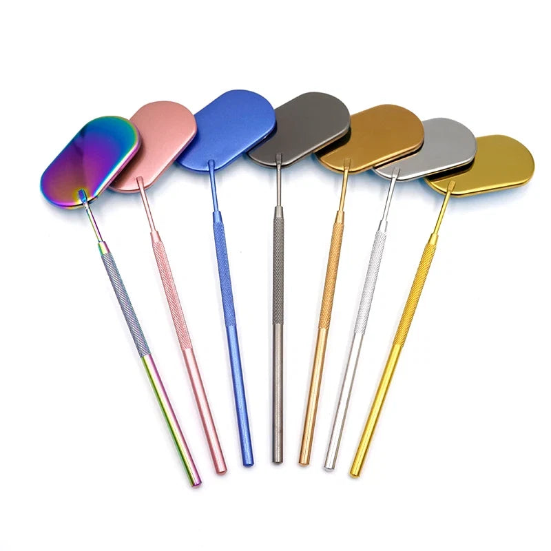 Stainless Steel Oval Lash Mirror | Portable Eyelash Extension Tool