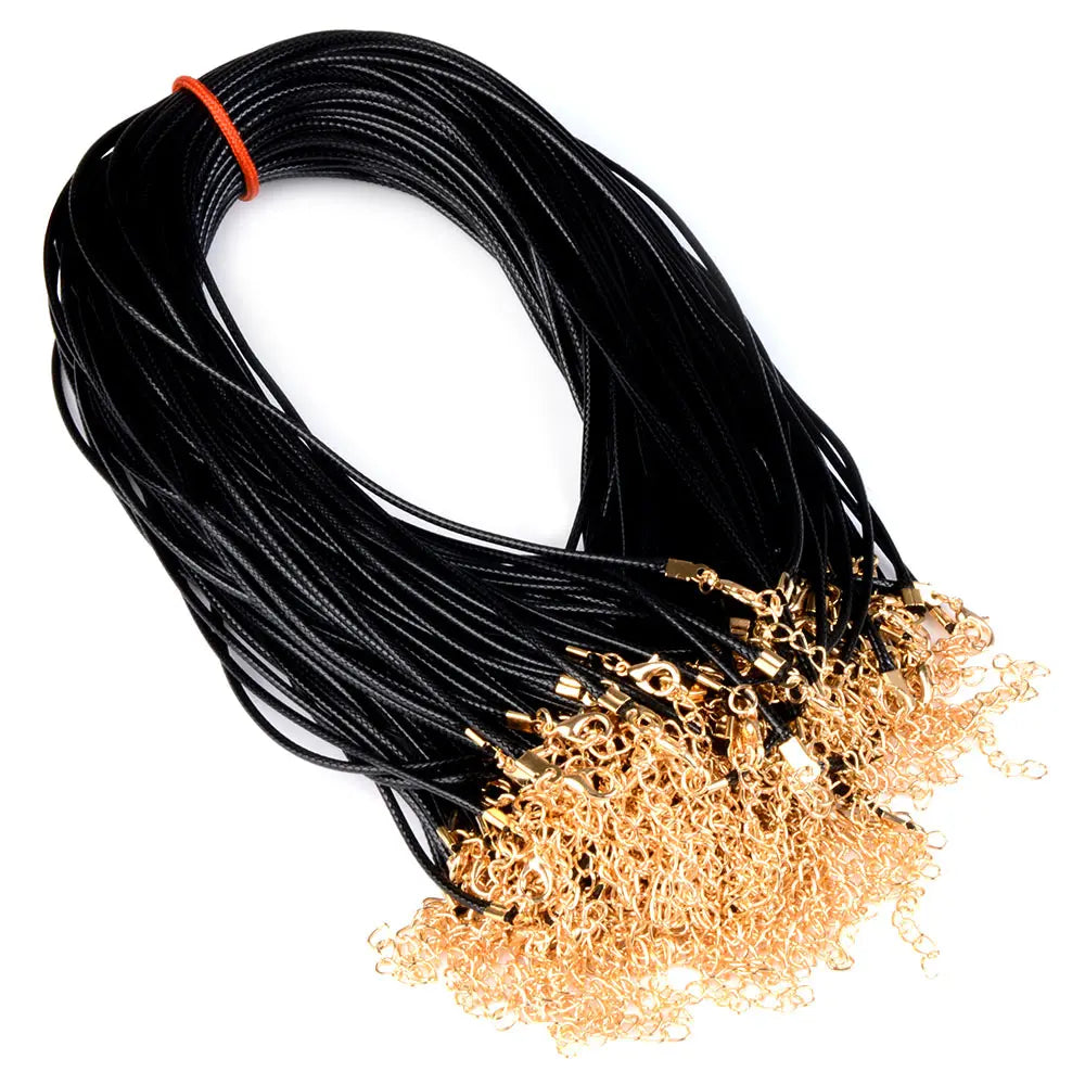 Leather Cord Necklace Kit 45cm + 5cm Extender | Jewelry Making Findings
