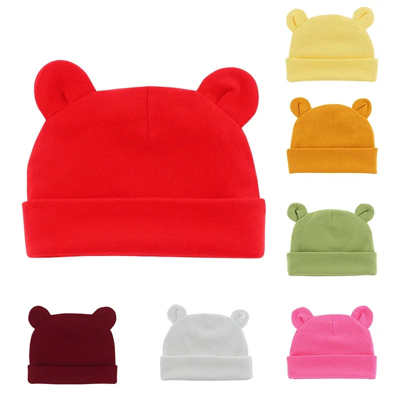 Soft Cotton Newborn Beanie Hat | Unisex Baby Cap for 0-12 Months
