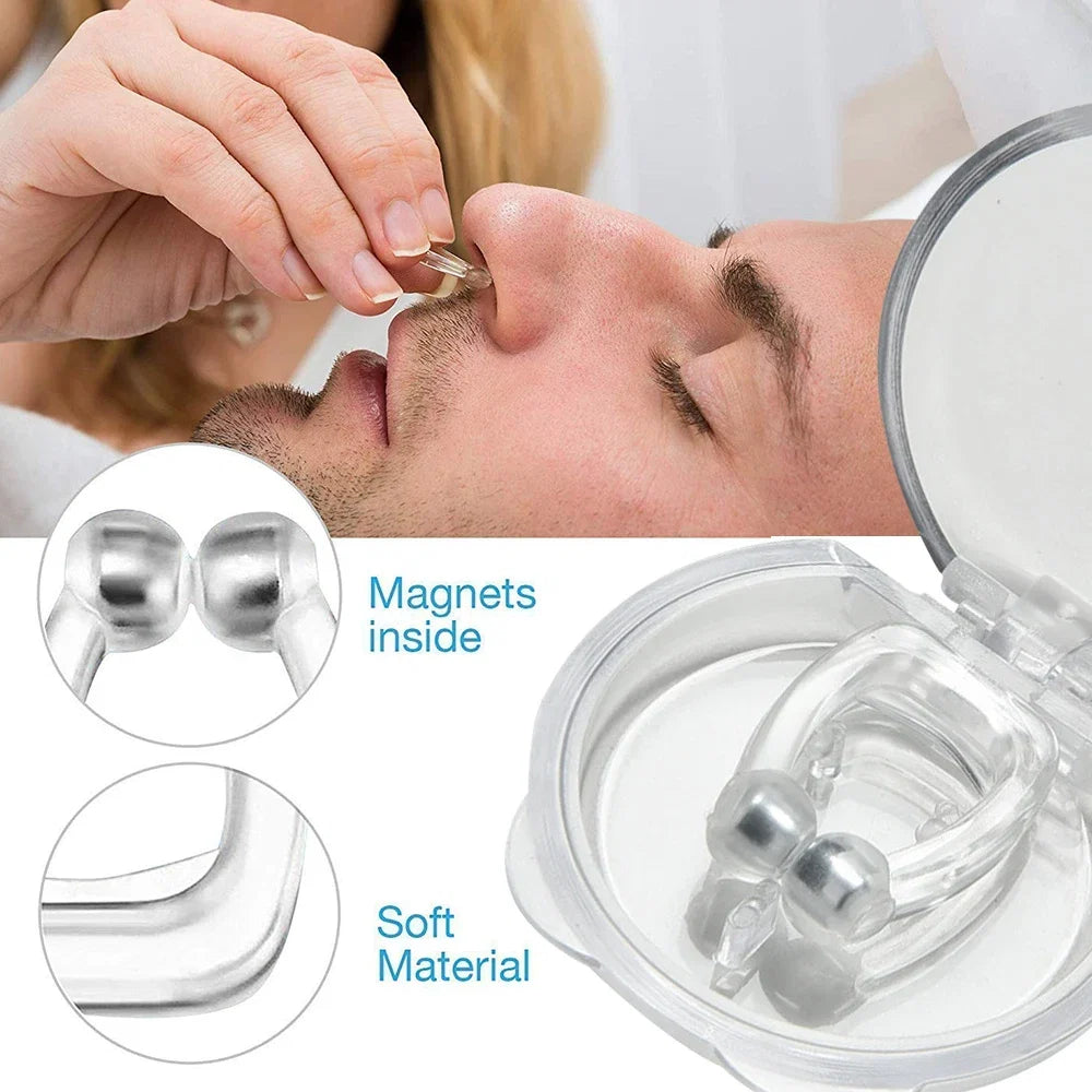 Anti Snore Nose Clip | Magnetic Nasal Dilator for Better Breathing and Less Snoring