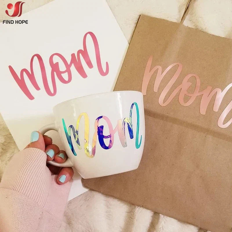 Holographic Permanent Adhesive Vinyl Sheets | Craft Decals for Cups, Walls, and Signs
