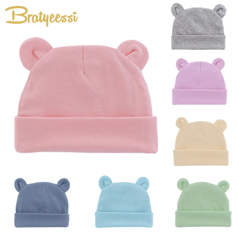 Soft Cotton Newborn Beanie Hat | Unisex Baby Cap for 0-12 Months