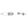 Huitan Minimalist Crystal Cubic Zirconia Stud Earrings | 6 Claws Unisex Fashion Jewelry