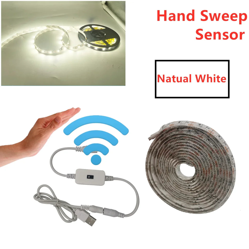 USB Motion Sensor LED Strip Light | Hand Wave Control for TV Kitchen