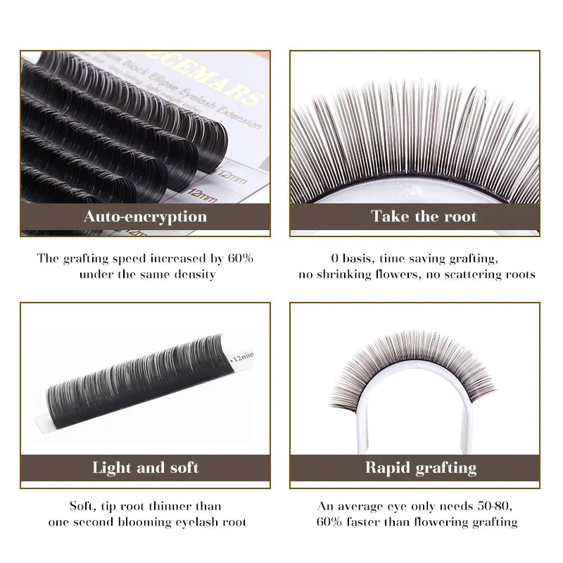 Super Soft Ellipse Flat Eyelash Extension | DeceMars